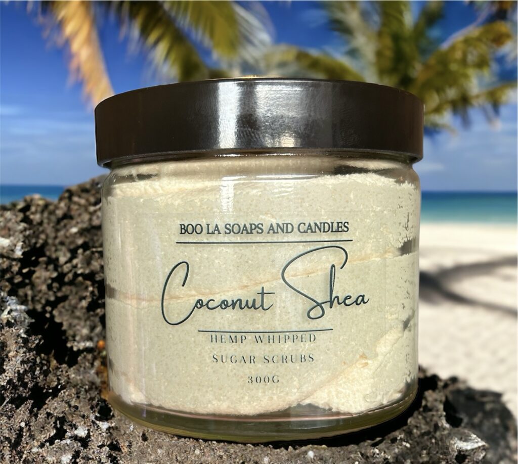 coconut shea whipped sugar scrubs
